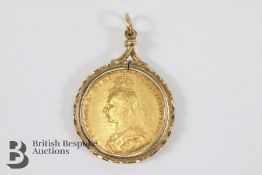 Victorian Full Sovereign Pendant