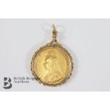 Victorian Full Sovereign Pendant