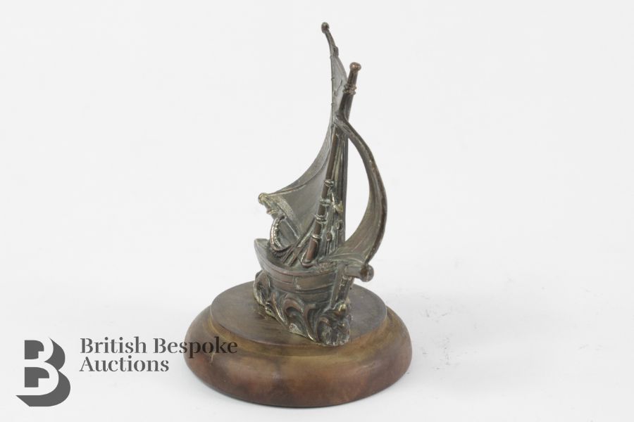 Brass Sailing Ship Mascot - Image 6 of 6