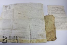 Three 16th and 17th Century Indentures