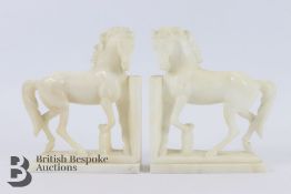 Pair of Alabaster Bookends