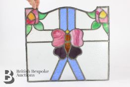 Eight Arts & Crafts Stained Glass Window Panels