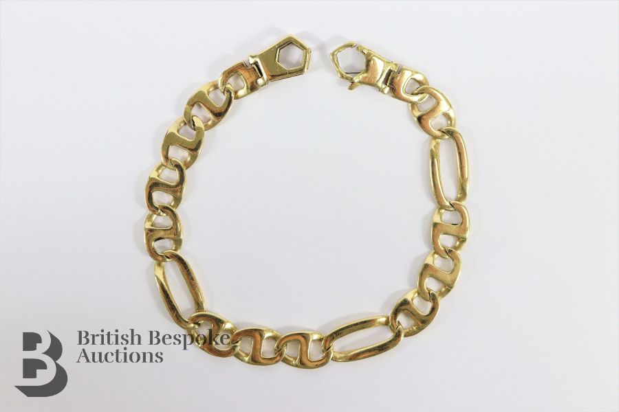 14/15ct Gold Fancy Link Bracelet - Image 3 of 3