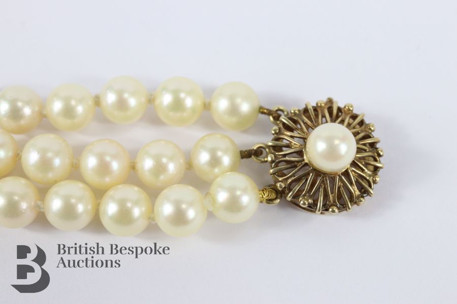 14ct Gold and Pearl Bracelet - Image 3 of 4