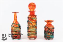 Mdina Orange and Blue Glass Group