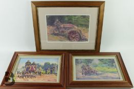 Rob Ijbema - Three Original Renault Motoring Acrylic Paintings