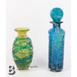Mdina Glass Decanter and Stopper and Vase
