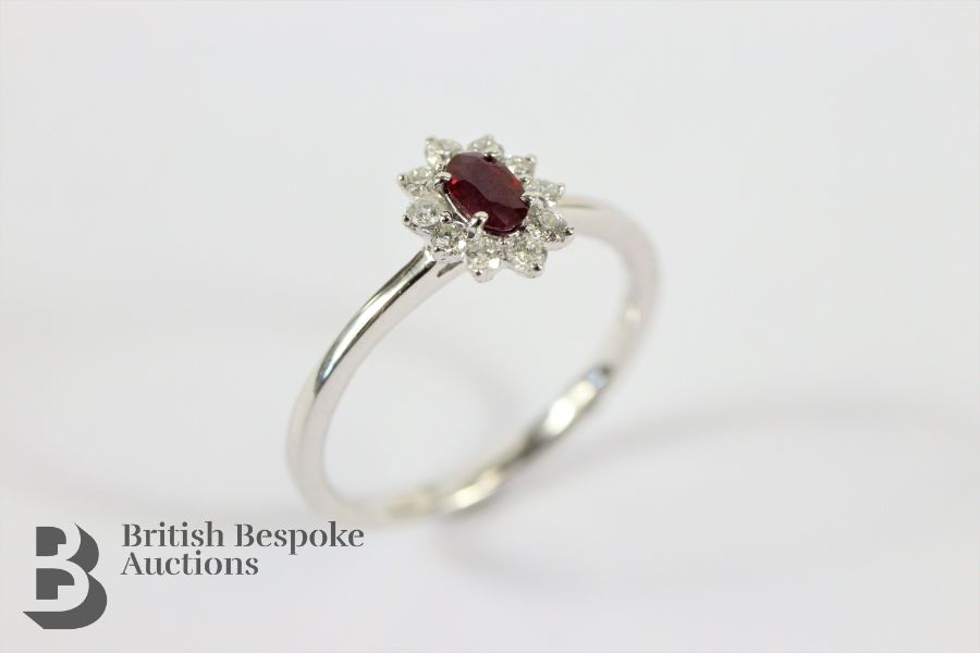 Platinum, Ruby and Diamond Ring - Image 3 of 3