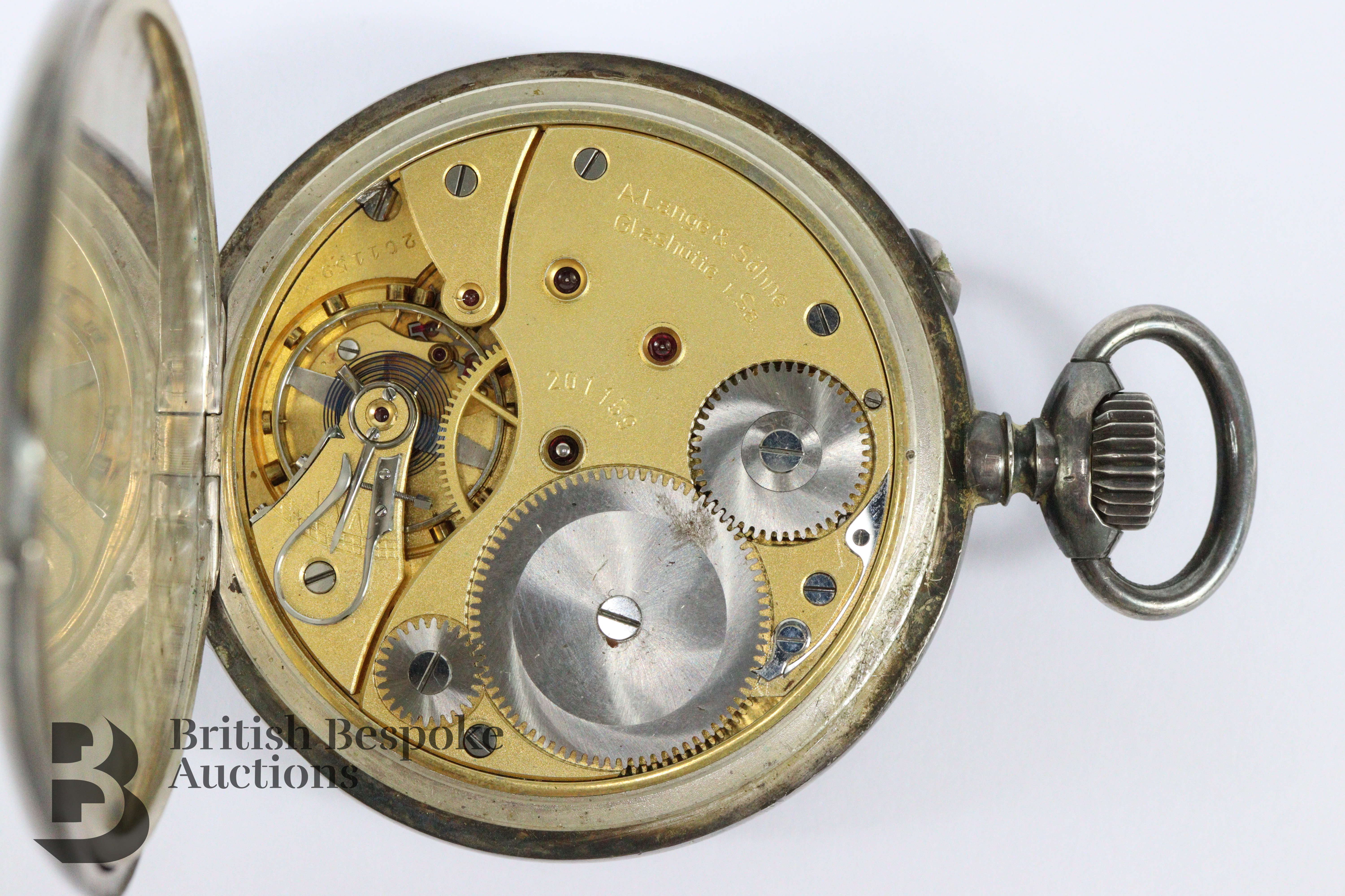 German Silver A. Lange & Sohne Pocket Watch - Image 9 of 10