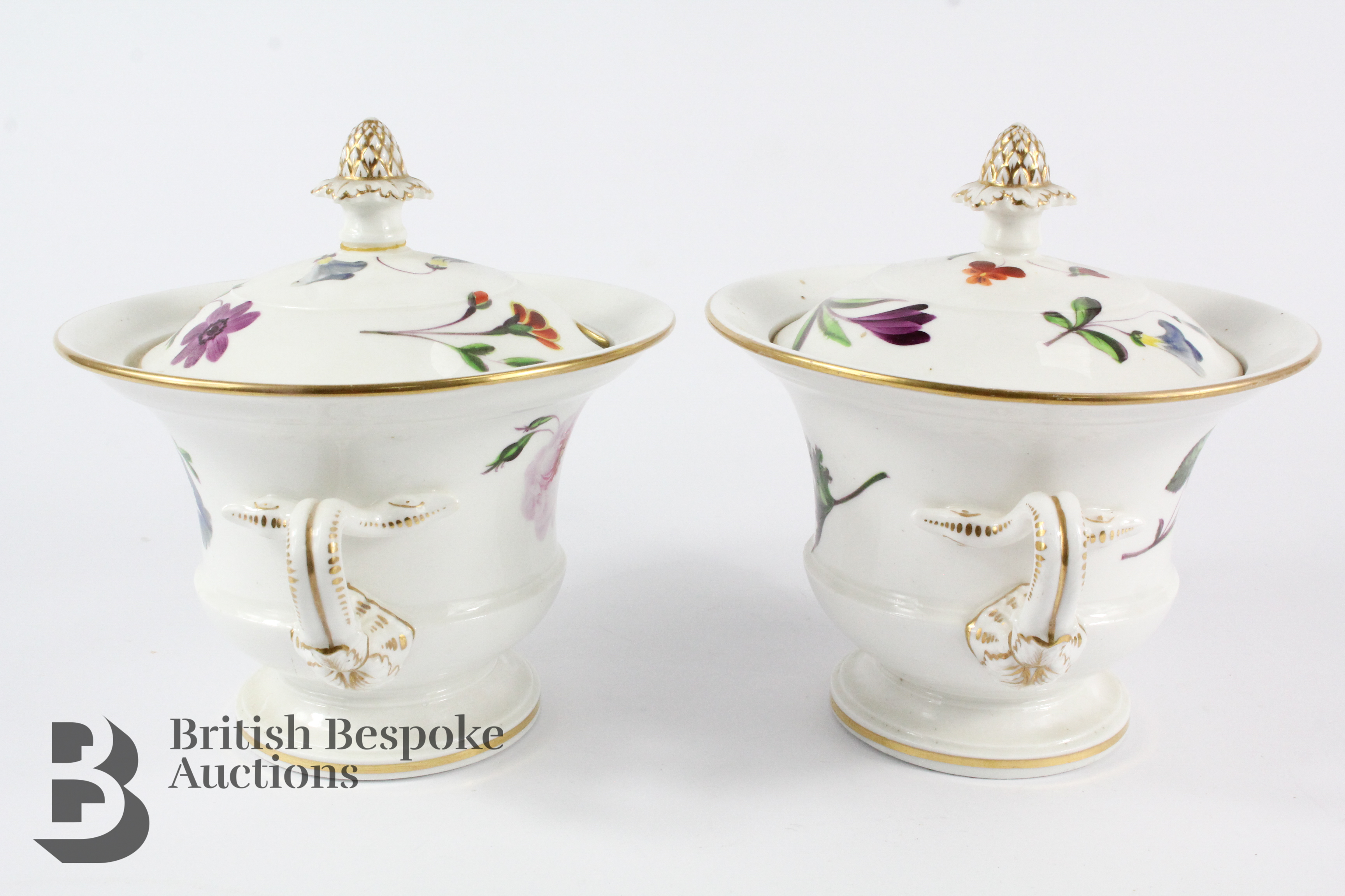 Pair of Continental Porcelain Ecuelle - Image 3 of 10