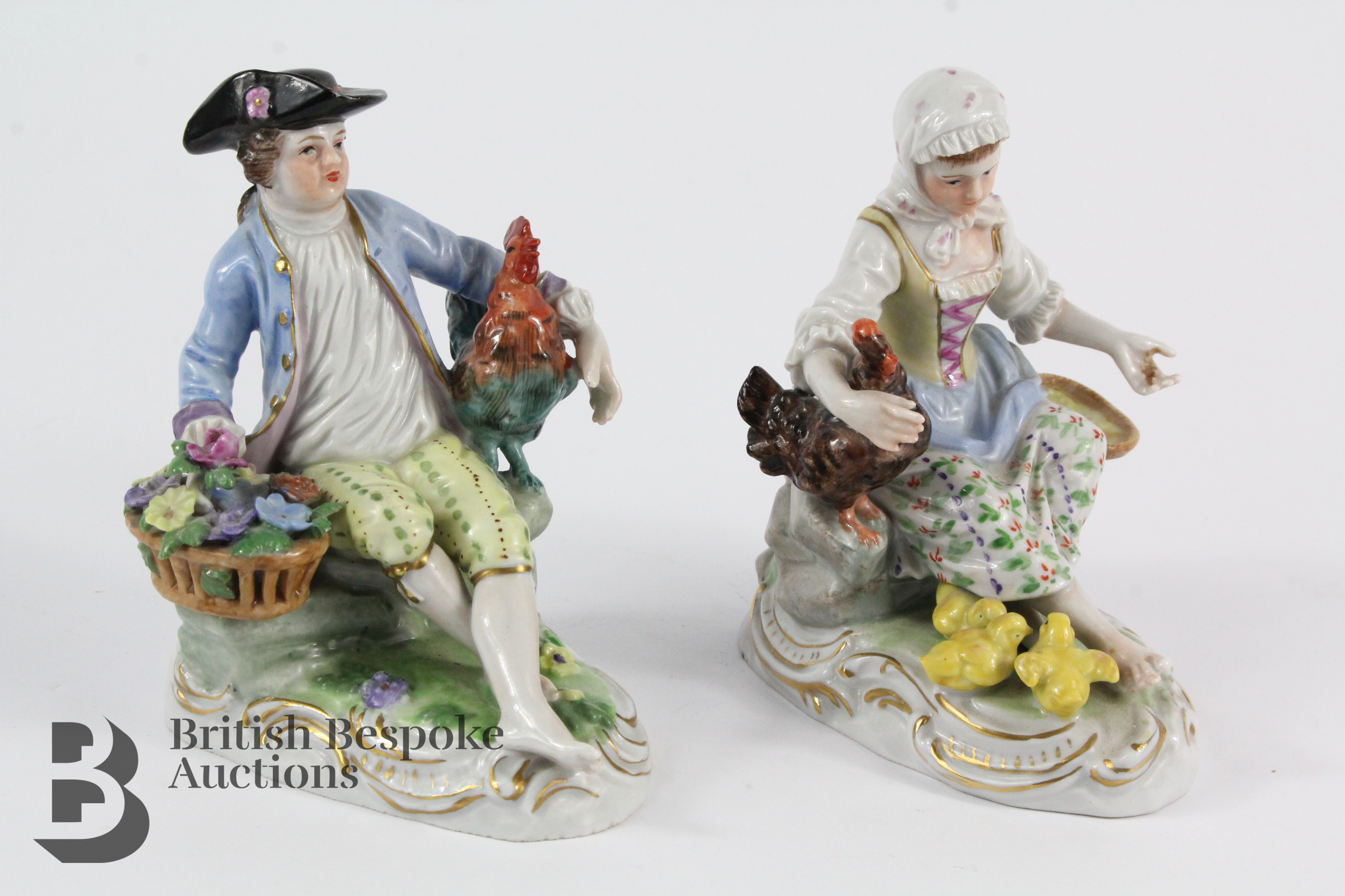 Pair of Porcelain Bocage Figurines - Image 12 of 18