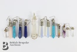 Quantity of Semi-Precious Stone and Silver Pendants and Earrings