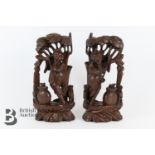 Pair of Wood Carvings