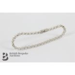 18ct White Gold Diamond Line Bracelet