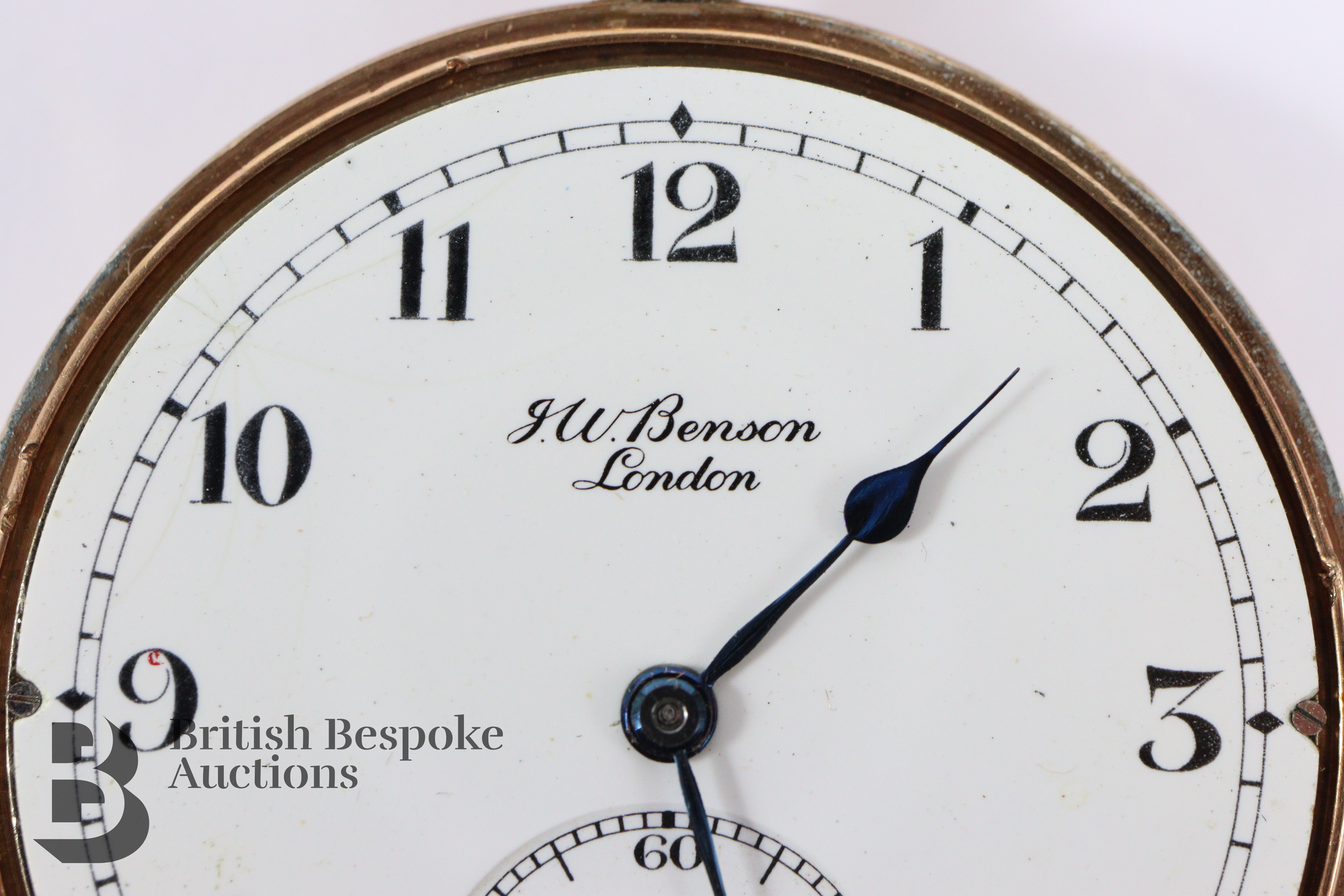 J.W Benson 9ct Gold Pocket Watch - Image 3 of 14