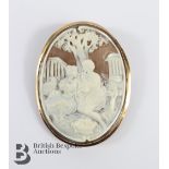 Antique 9ct Gold Cameo Brooch