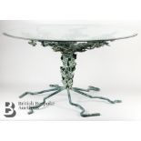 Attractive Contemporary Glass Top Occasional Table