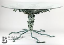 Attractive Contemporary Glass Top Occasional Table