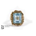 9ct Gold Aquamarine Ring