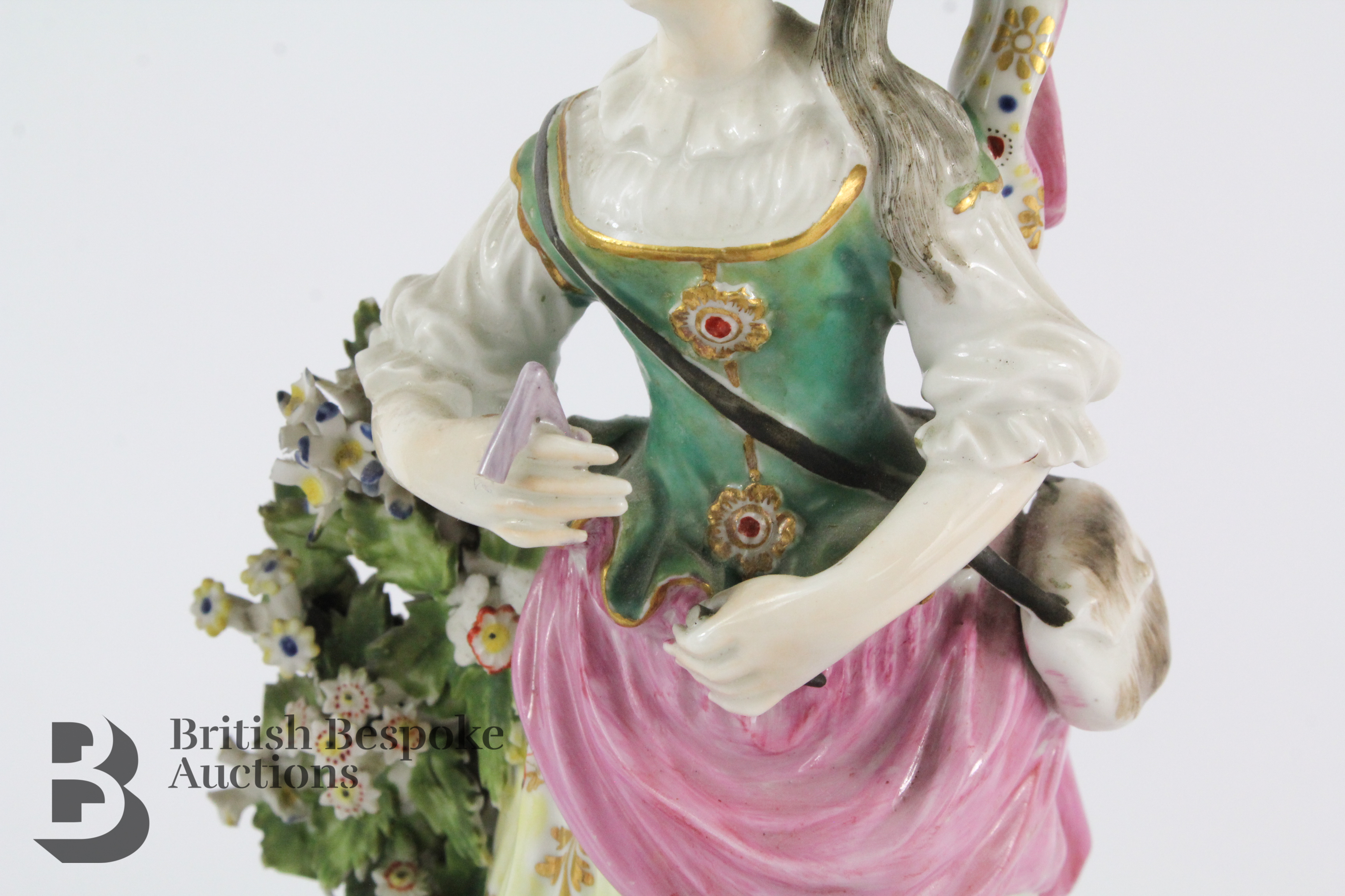 Pair of English Porcelain Bocage Figurines - Image 4 of 10