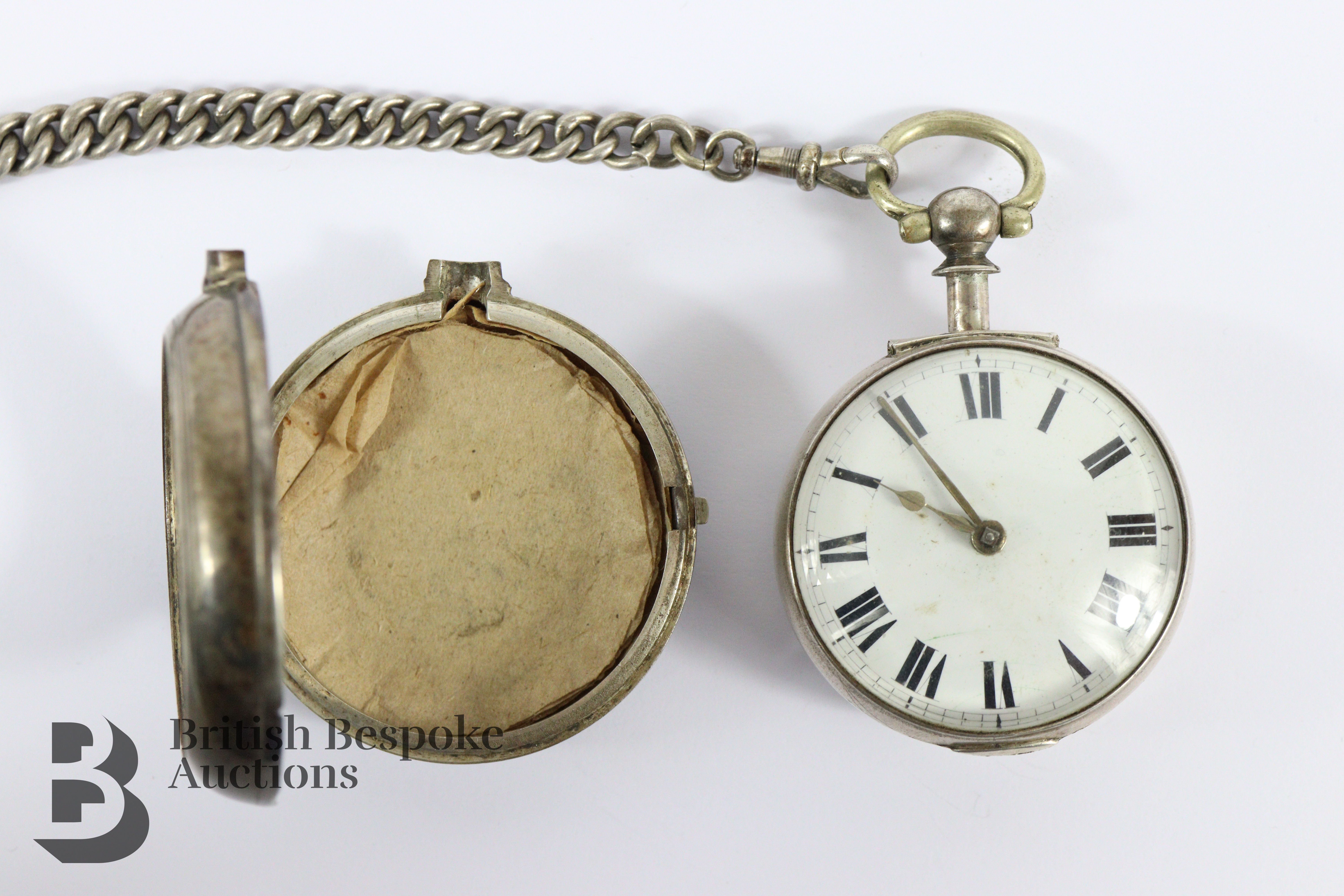 Silver Pair-Cased Pocket Watch - Image 4 of 6