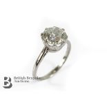 Vintage Platinum 2.2ct Diamond Solitaire Ring