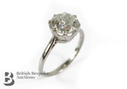 Vintage Platinum 2.2ct Diamond Solitaire Ring