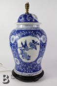 Christopher Wray Chinese Blue and White Lamp Base