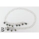 Tahitian Pearl and Silver Necklace