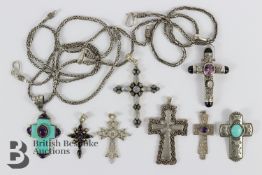 Miscellaneous Silver Cross Pendants