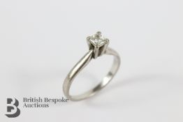 18ct Solitaire and Diamond Ring