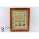 19th Century Needlework Sampler