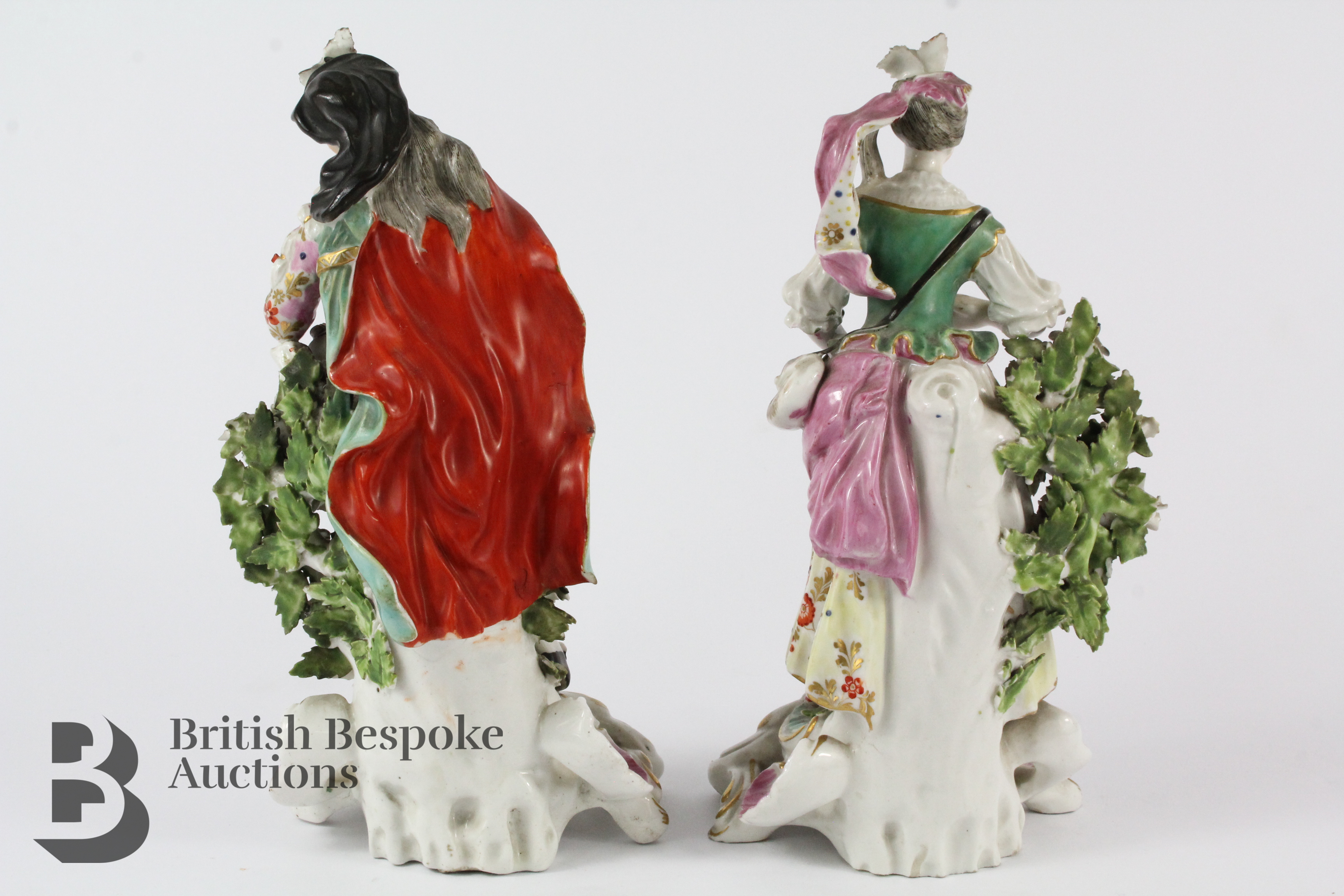 Pair of English Porcelain Bocage Figurines - Image 3 of 10