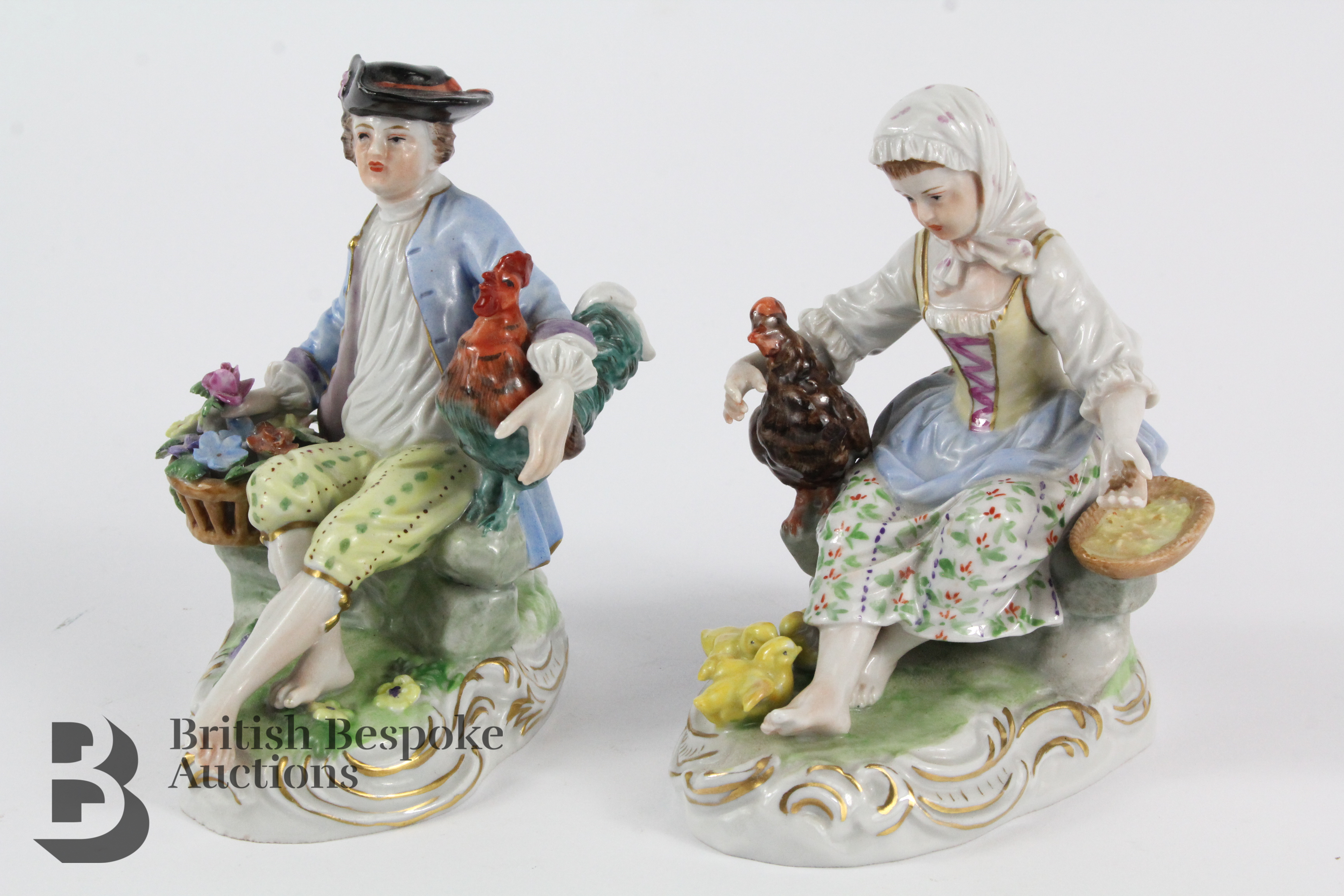 Pair of Porcelain Bocage Figurines - Image 11 of 18