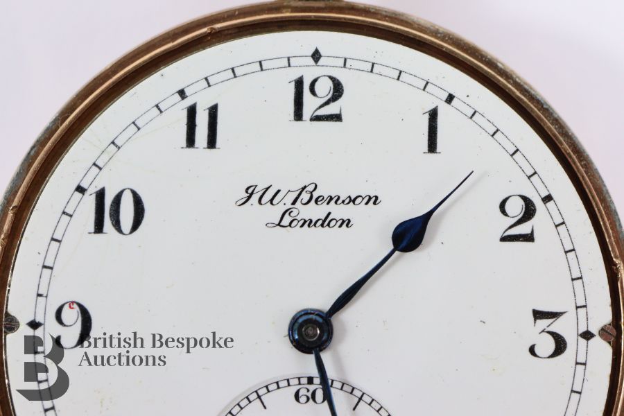 J.W Benson 9ct Gold Pocket Watch - Image 10 of 14