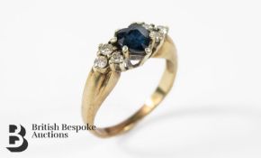 9ct Sapphire and Diamond Ring