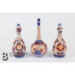 Pair of Imari Double Gourd Vases