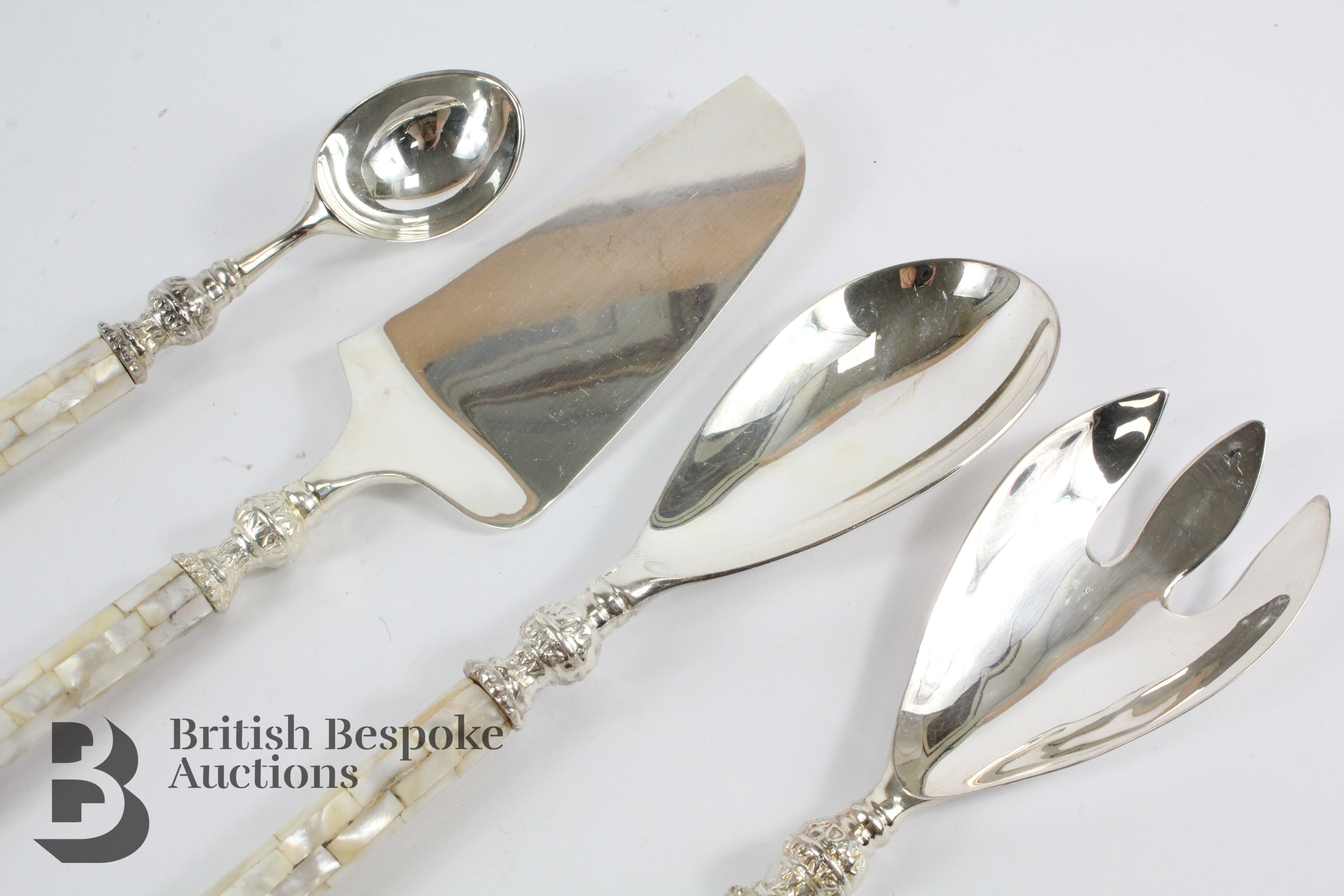 Set of Mother of Pearl Salad Servers - Image 3 of 4