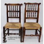 Six 19th Century Spindle Back Chairs