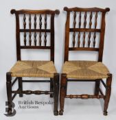 Six 19th Century Spindle Back Chairs