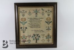 George IV Needlework Sampler