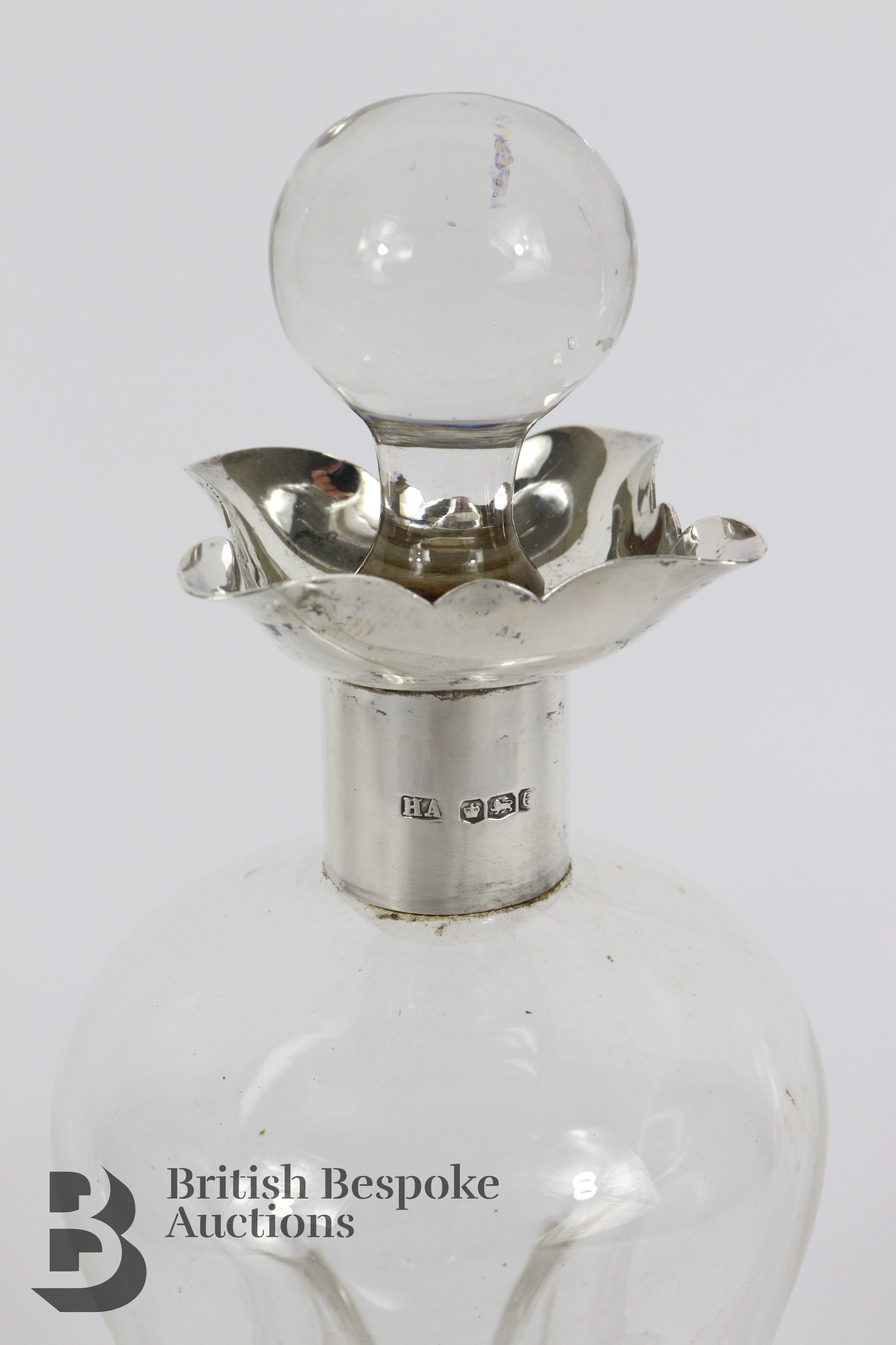 Edward VII Silver Medium Glug-Glug Decanter - Image 2 of 3