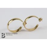 14/15ct Half Hoop Earrings