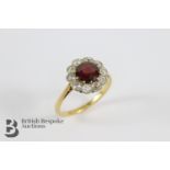 Vintage Gold Ruby and Diamond Ring