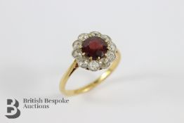 Vintage Gold Ruby and Diamond Ring