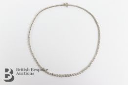 14ct White Gold Diamond Necklace