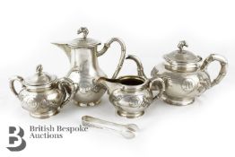 Tuck Chang (1870-1920) Silver Tea Set