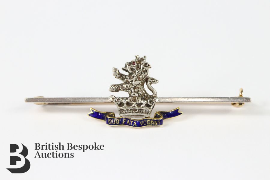 Gold Regimental Pin - Royal Northumberland Fusiliers - Image 2 of 2