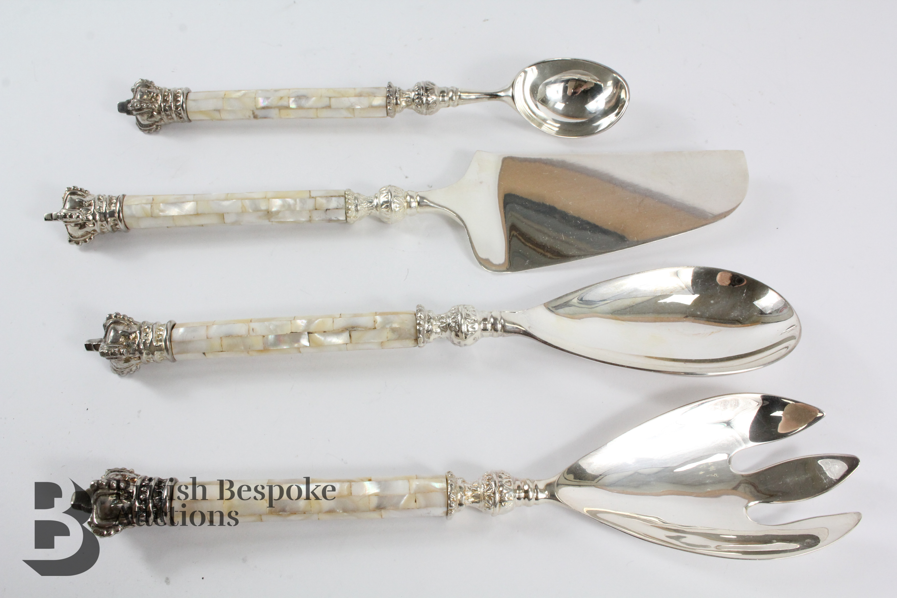 Set of Mother of Pearl Salad Servers - Image 2 of 4