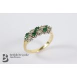 14/15ct Gold Emerald and Diamond Ring